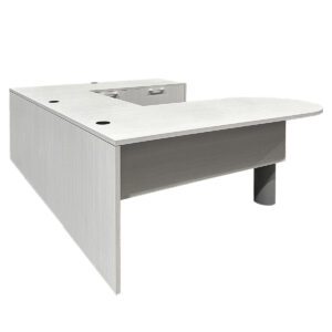 Used Groupe Lacasse U-Shape Desk in White Laminate