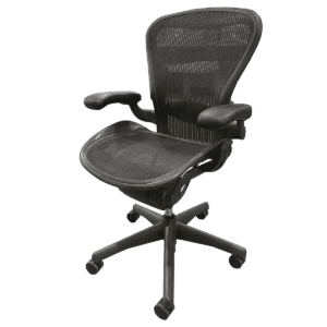 Used Herman Miller Black Single Function Aeron Chair, Size C