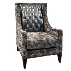 Used Hancock and Moore Luxe Button Tufted Chair In Floral Upholstery Elegant and timeless, this button-tufted chair from Hancock and Moore features a classic floral upholstery and high-back design. Crafted for both comfort and sophistication, it adds a touch of luxury to any interior setting. Button-tufted detailing Floral upholstery High-back design 5421 LUXE BUTTON TUFTED CHAIR Dimensions: 30.5″W x 39″D x 45.5″H Perfect for lounges, reading nooks, or executive offices looking to add vintage-inspired charm.