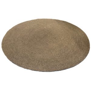 Used 8' Braided Round Rug by Armadillo & Co. Crafted from a luxurious wool-blend yarn, the Braid rug is meticulously hand-plaited and coiled into a beautiful circular shape. Its rich tones and rippling texture create a warm, inviting presence in any space. Hand-plaited wool blend Vibrant yet elegant color tones Dimensions: 8' Diameter  Ideal for living rooms, bedrooms, or cozy gathering areas.