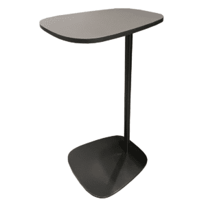 Used 13"W C-Table With Black Laminated Top & Metal Base