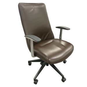 Used HBF Dove Leather Conference Chair in Brown