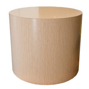 Used 23" Round National Drum Table Dimensions: 23" diameter x 28" high This round drum table offers a compact and stylish table solution for various commercial settings. Laminated  Tan Finish  Ideal for offices, reception areas, and collaborative spaces.