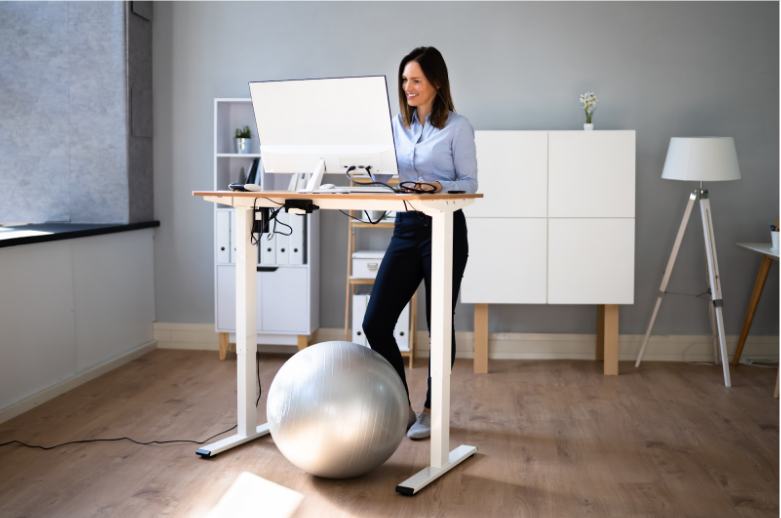 Sit stand office desk